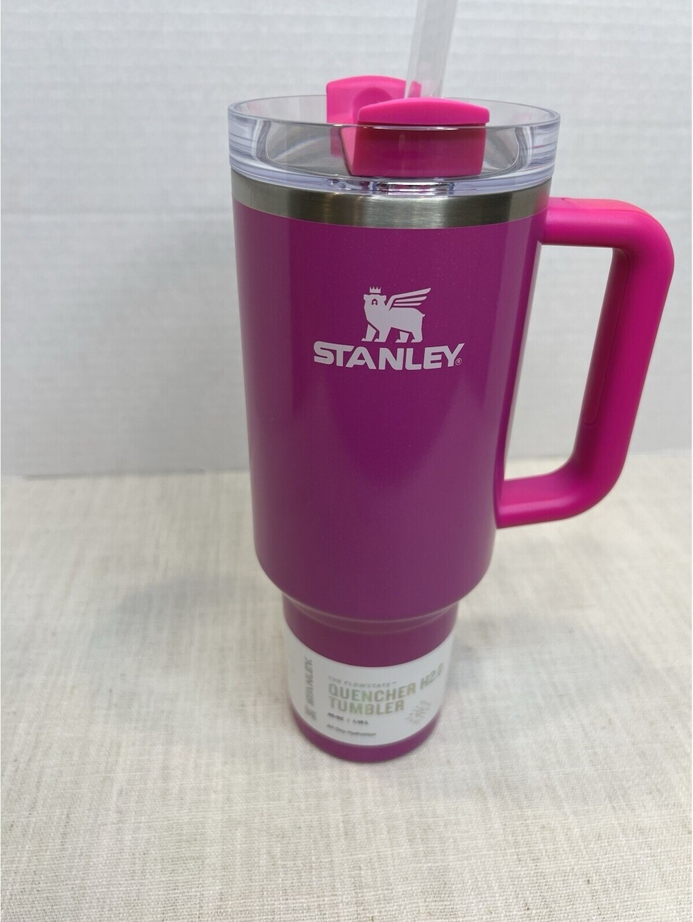 Stanley Quencher H2.0 FlowState 40 oz Pink w/ Handle Lid Straw